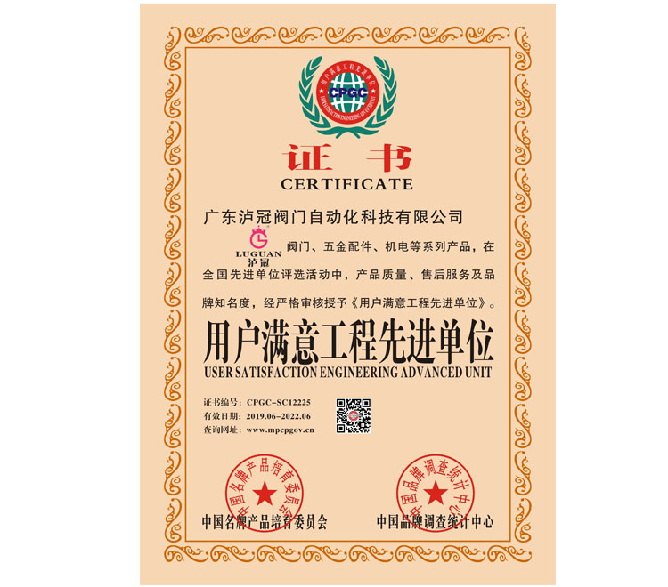 用戶滿意工程先進(jìn)單位